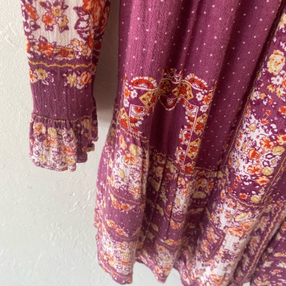Free People plum floral multi print dress - Picture 5 of 13